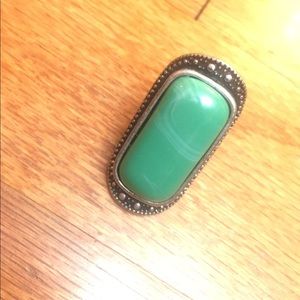 Teal Rustic Vintage Ring 💕